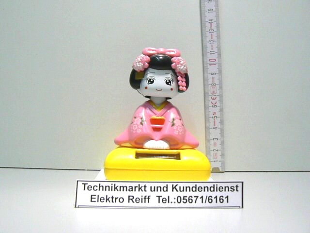 Geisha pink Solar Wackel figur
